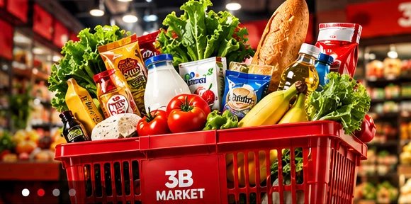 3B MARKET alışveriş sepeti